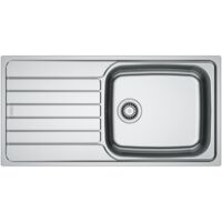 Franke – Évier 1 bac à encastrer inox 60cm – Égouttoir réversible – Vidage automatique Ø 90mm – 386745