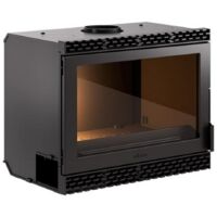 Invicta – Insert cheminée à bois 8kW – Foyer en fonte – Raccordement Ø 150mm – Turbo avec 2 ventilateurs – Surface de chauffe 40 à 100m²