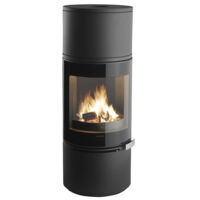 Invicta – Poêle à bois 6kW noir – Longueur max bûche 33 cm – Rendement 77% – Évacuation des fumées dessus – P610744