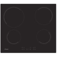 Candy – Plaque vitrocéramique 4 feux 6500W – Surface en verre facile à nettoyer – Encastrable – CC64CH
