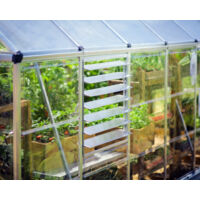 Fenêtre latérale à persiennes pour serre – Améliore la circulation d'air – Compatible serres Palram – Dimensions 62,5 x 61 x 6 cm – Tepro