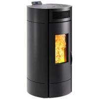 Invicta – Poêle à granulés de bois 9,5 kW noir – WiFi intégré – Rendement 87,5 % – Flamme verte 7 étoiles – Autonomie jusqu'à 24,5 h