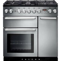 Piano de cuisson gaz 140l 5 feux inox/chrome - Falcon - NEX90DFSSCEU