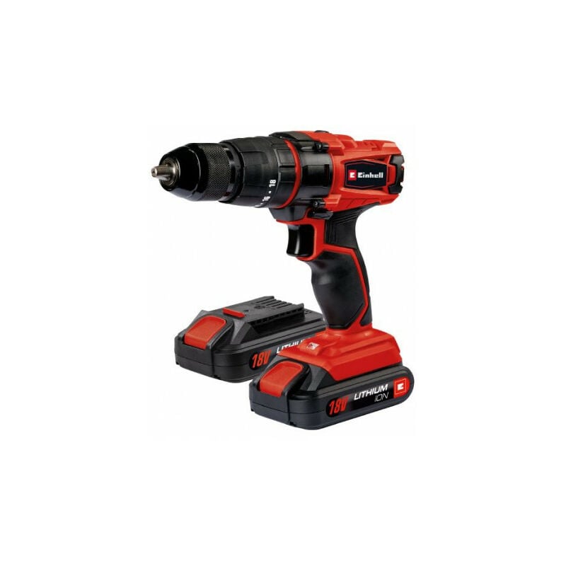 Einhell Tccd 182 lii de impacto sin cable con cargador 2 1.5 ah velocidades portabrocas 13 mm 40 taladroatornillador rojo y negro percutor atornillador 18