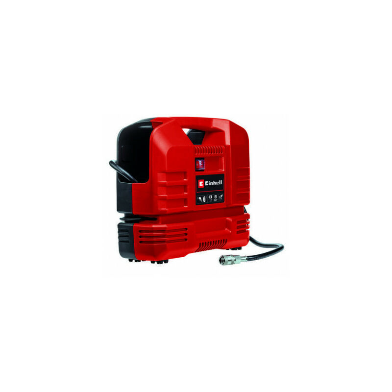 Compresor Tcac 190 of set einhell 1100 vatios motor compacto y ligero 8 bar incluye pistola