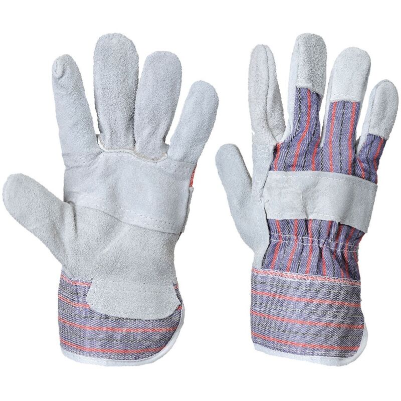 Guanti Da Lavoro In Pelle Tessuto Canadian Rigger Grigio XL