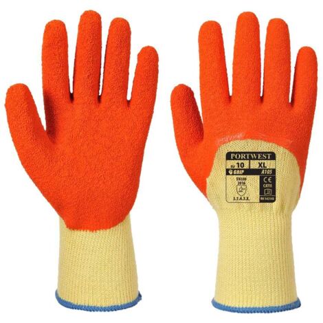 Guanti Da Lavoro Rivestiti In Lattice Extra Grip Giallo-Arancio 10
