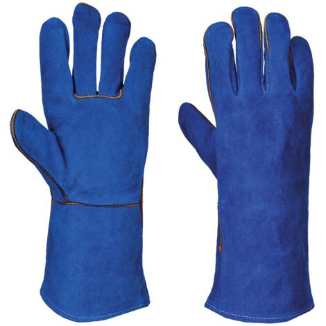 Guanti Di Protezione In Pelle Da Saldatore Blu Blue XL