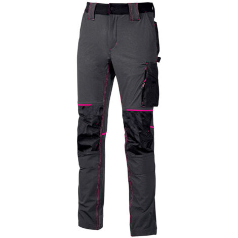 Pantaloni da Donna UPower Atom Grigio-Fuxia 2XL