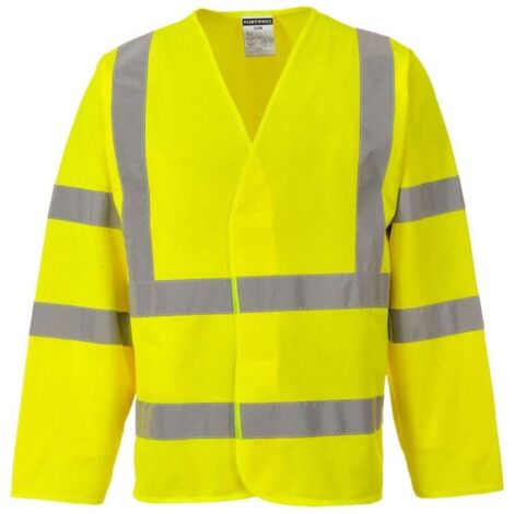 Gilet Ad Alta Visibilita' Classe 3 - Maniche Lunghe Giallo S-M (1/2)