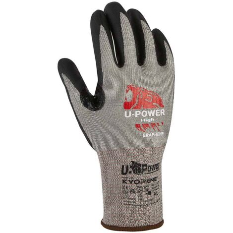 Guanti da lavoro antitaglio U-Power High - 11 (XXL) - Nero/Grigio