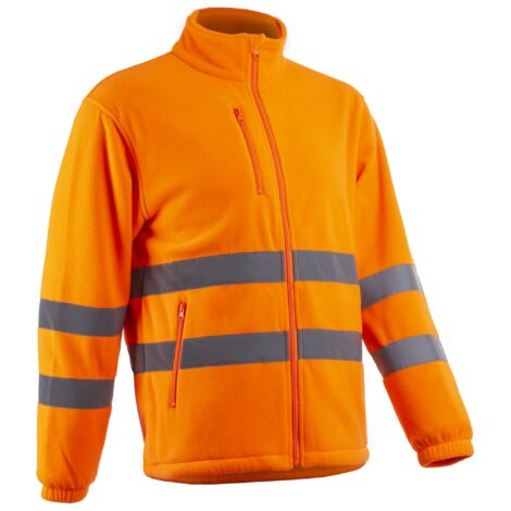 Pile Alta Visibilita Full Zip Ritto Arancio 2XL