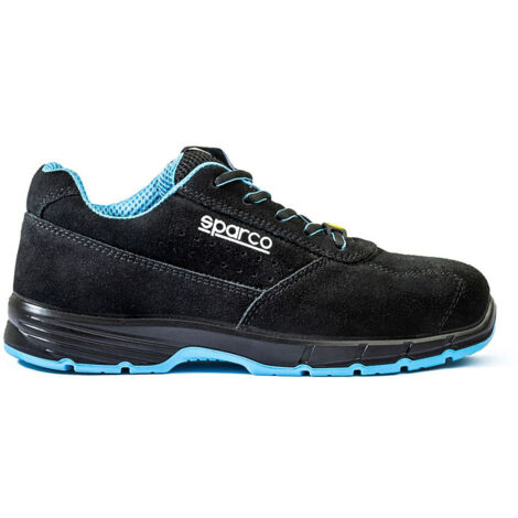 Sparco S0754638NRCE, Scarpe antincendio e antinfortunistiche unisex, nero-blu, 38 EU