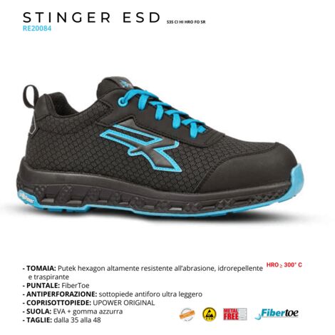 U-Power Stinger ESD Scarpe antinfortunistiche basse S3S CI HI HRO FO SR - 43 (1/5)