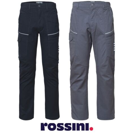 ROSSINI R-STRETCH A80704 PANTALONE DA LAVORO MULTISTAGIONE WORK MULTITASCHE (1/5)