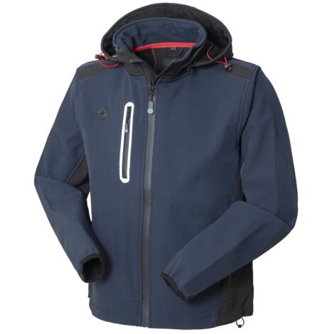 Rossini Tech giubbino da lavoro Smarty in Softshell blu taglia M con cappuccio in poliestere e spandex impermeabile e caldo Blu M