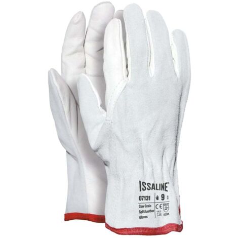Guanti in pelle fiore Top Industrial Starter 07131 con dorso in crosta - 9 (L) - Bianco