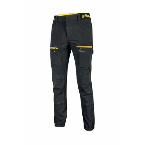 Pantaloni da lavoro U-Power Horizon U-4 stretch, modello da uomo, colore nero carbonio, taglia S