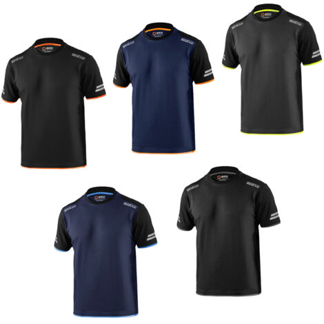 SPARCO T-SHIRT TUCSON BLACK ORANGE TG L