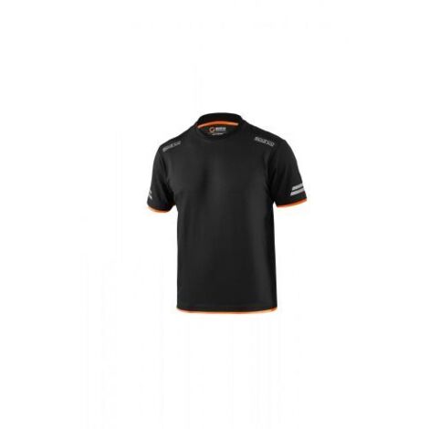 SPARCO T-SHIRT TUCSON BLACK ORANGE TG XL