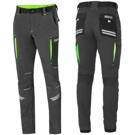 Pantaloni da Lavoro Tecnici Sparco Oregon Grigio-Verde L
