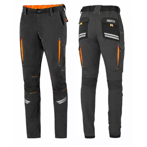 Pantaloni da Lavoro Tecnici Sparco Oregon Nero-Arancio XL