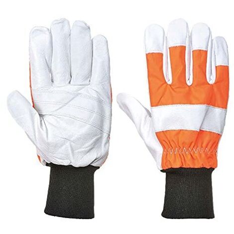 Guanti Di Protezione Da Boscaiolo E Motoseghista Oak Pro Arancio-Bianco 10