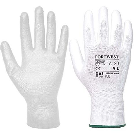 Guanti da Lavoro Traspiranti con Spalmatura in PU Bianco 7 (1/3)