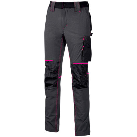 Pantaloni da Donna UPower Atom Grigio-Fuxia M