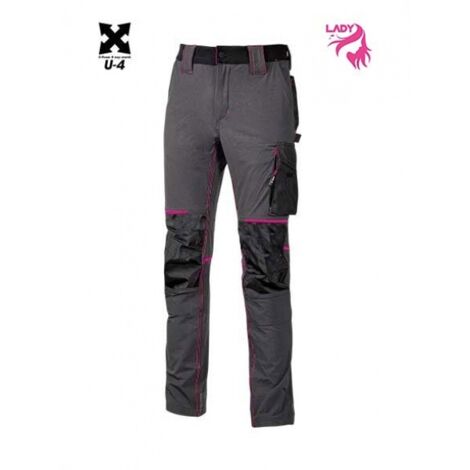 Pantaloni da Donna UPower Atom Grigio-Fuxia L