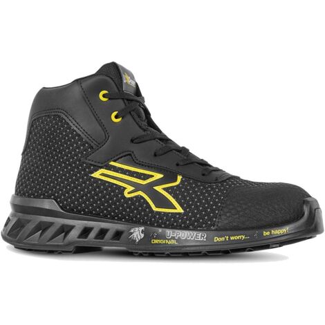 Scarpe antinfortunistiche alte U-Power Joe S3 SRC CI ESD - 43 - Nero/Giallo (1/3)