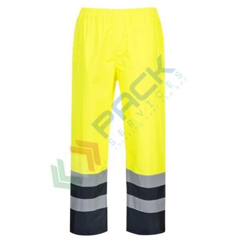 Pantaloni Impermeabili Antipioggia Ad Alta Visibilita Giallo-Navy L