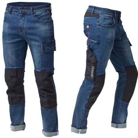 Pantaloni da Lavoro in Jeans Siggi Speed Blue S