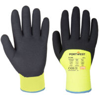 Guanti Da Lavoro Invernali Artic - Sabbiato Nitrile Giallo-Nero 11