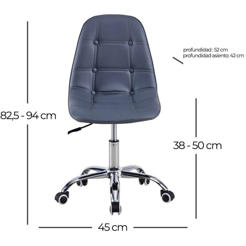 SILLA DE OFICINA CON RUEDAS OFFICE CAPITONE