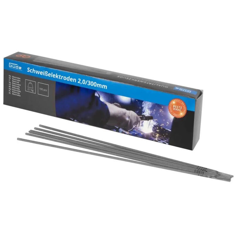 10 Stück Edelstahl-Elektroden - 308 L-16 - Durchmesser 2,0 mm - 2,5mm - eingeschweißt, V2A, Inox, NiRo, Größe: 2,0 x 300mm 10 Stück