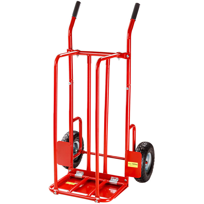 traploper - tot 50-150 kg - twee-in-één - verstelbare handgrepen - transportkar - rood