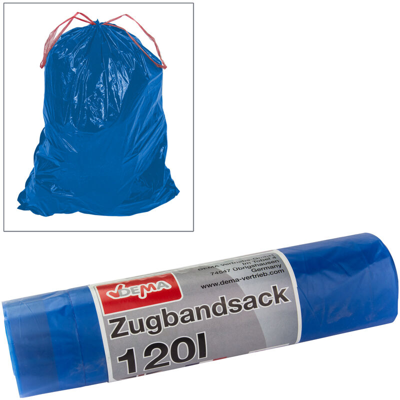 Müllsack blau; 70x110cm, 120 Ltr. extra 25er Rolle