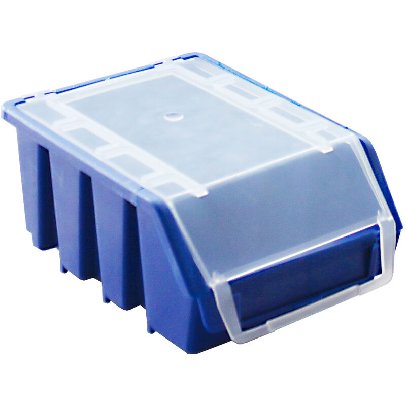 ADB Stapelbox Ergobox Sichtlagerbox Gr. 2 mit Deckel Werkstatt Lagersystem  blau