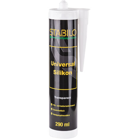 Stabilo Universal Silikon transparent 290ml, Sanitärsilikon, für Innen & Aussen