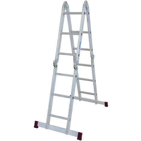 Krause Corda Gelenkleiter 4x3 Sprossen mit Plattform-Set