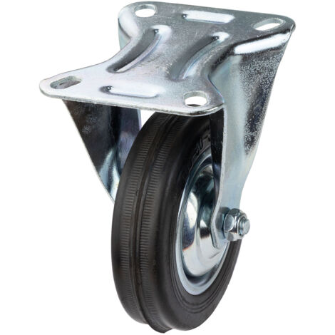 Transportrolle Bockrolle gummiert d=85 mm bis 60 kg Gummirolle Lastrolle