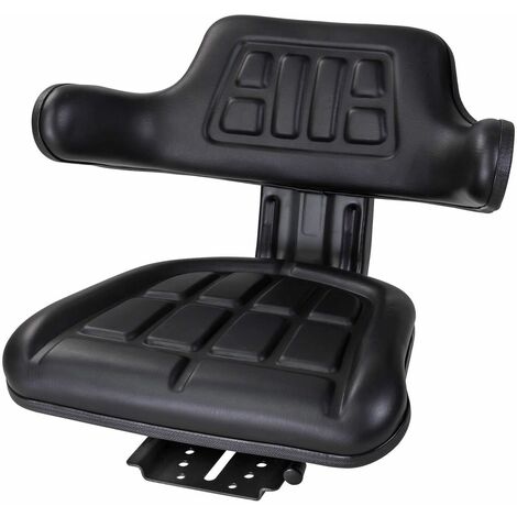 Traktorsitz Schleppersitz schwarz mit Armlehne Eco Kunstlederbezug