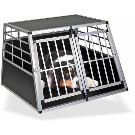 Hundebox Hunde Alu Auto Tranportbox Groß XL Aluminium Kofferraum