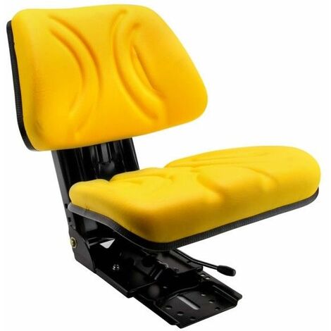 Traktorsitz Schleppersitz Baggersitz Stablersitz Kunstleder gelb gefedert