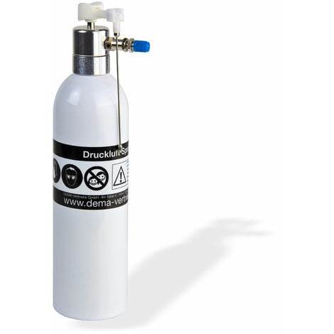 Wiederbefüllbare Alu Druckluft Spraydose Druckluftdose Sprühflasche 600ml