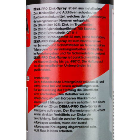Zink Spray 400 ml grau matt Zinkspray Dose hitzebeständig