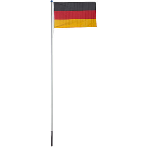 Fahnenmast Flaggenmast Fahnenstange Deutschland 6,10m EM WM Fahne Flagge Fußball