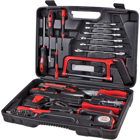 Werkzeugkoffer Werkzeugkasten bestückt 48-tlg Werkzeugsortiment mit  Werkzeug-Set