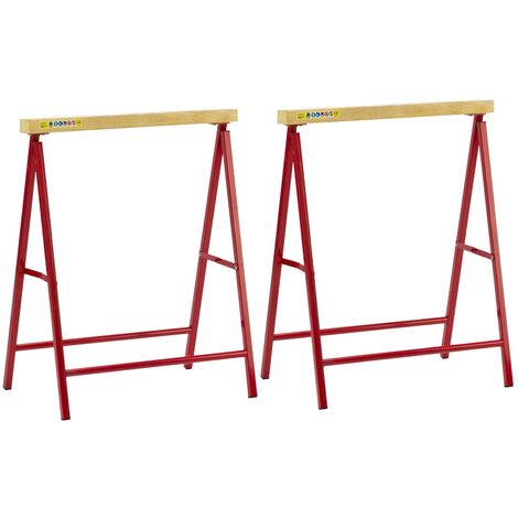 Klappbock 2 Stück Unterstellbock Gerüstbock Stützbock 60 cm mit Holzauflage